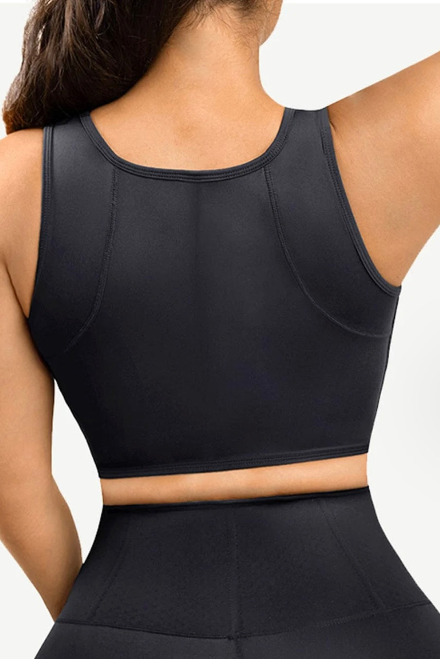 Zipper Sports Shockproof Bra Crop With Four steel Boning