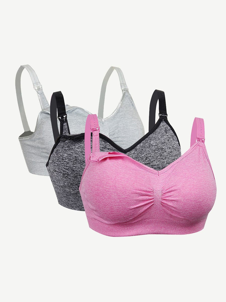 Womens 2/3 Pack Wireless Seamless Maternity Nursing Bra