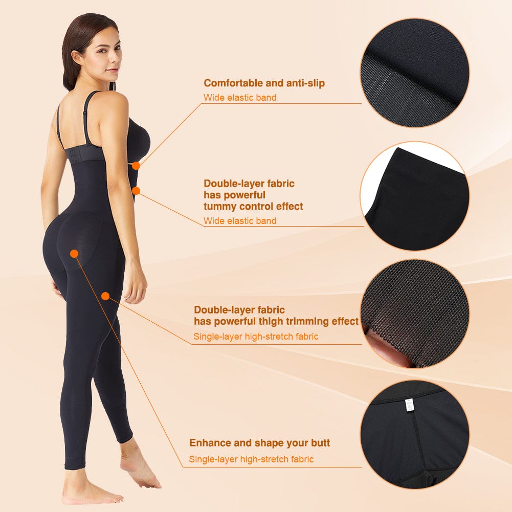 Black High Waist Solid Color Pants Shaper Flatten Tummy