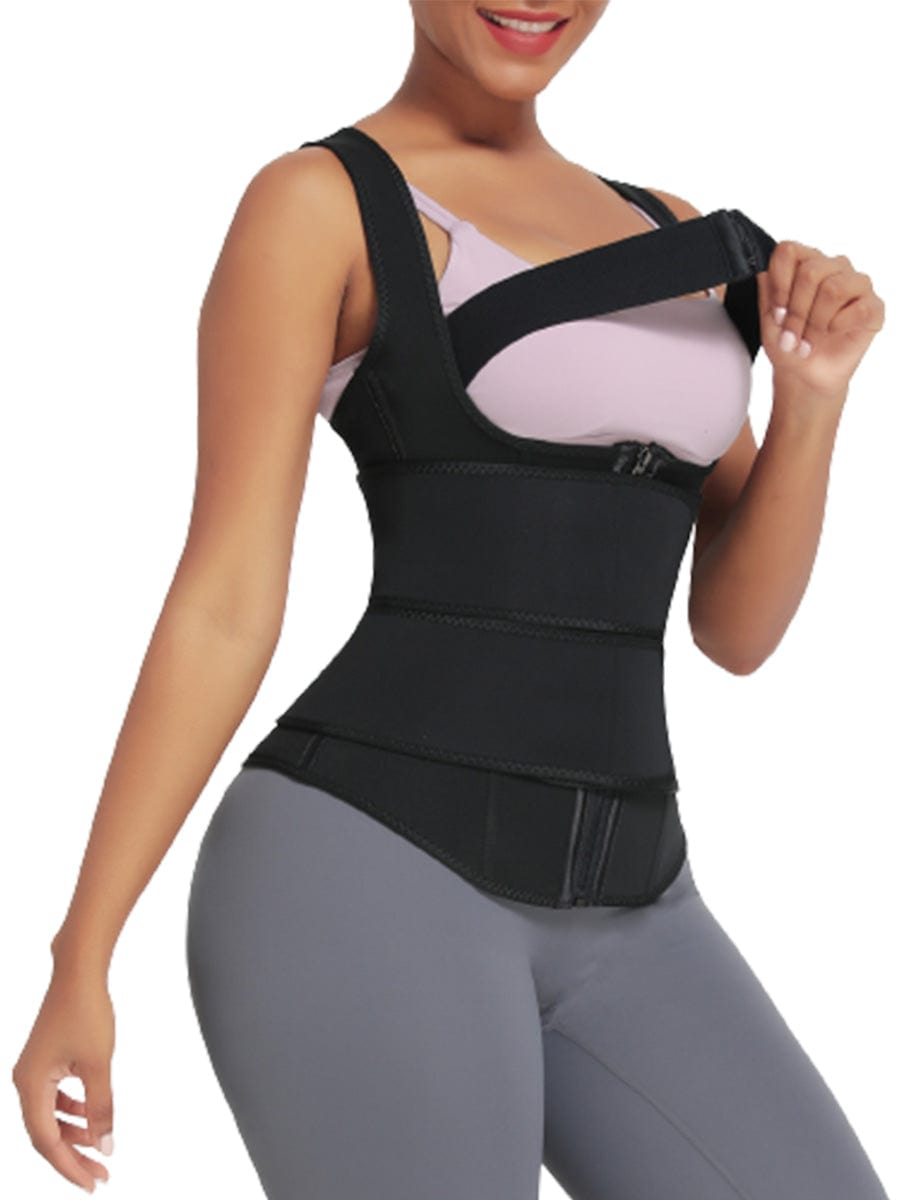 9 Bones Hooks Zipper Neoprene Waist Trainer