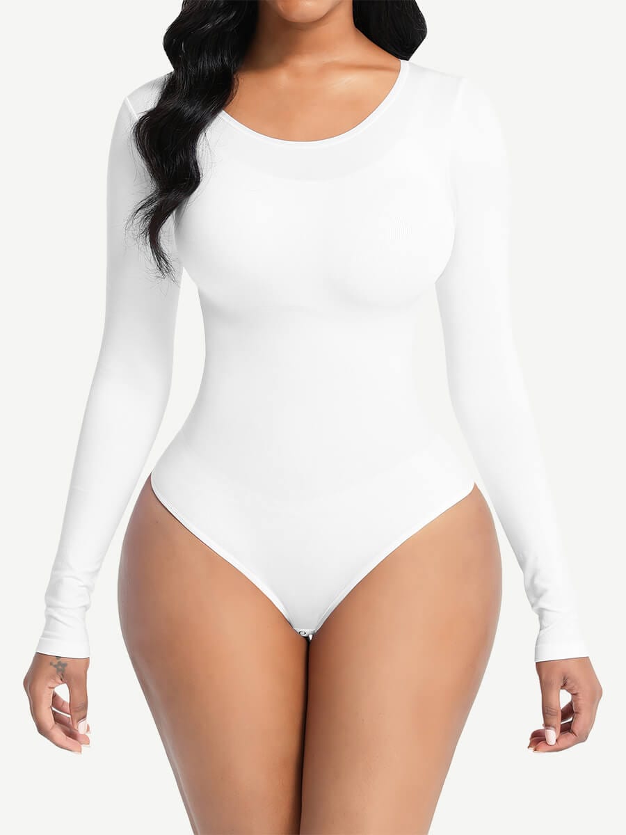 Seamless Bodysuit Long Sleeve Slim Corset Shapewear Bodysuit