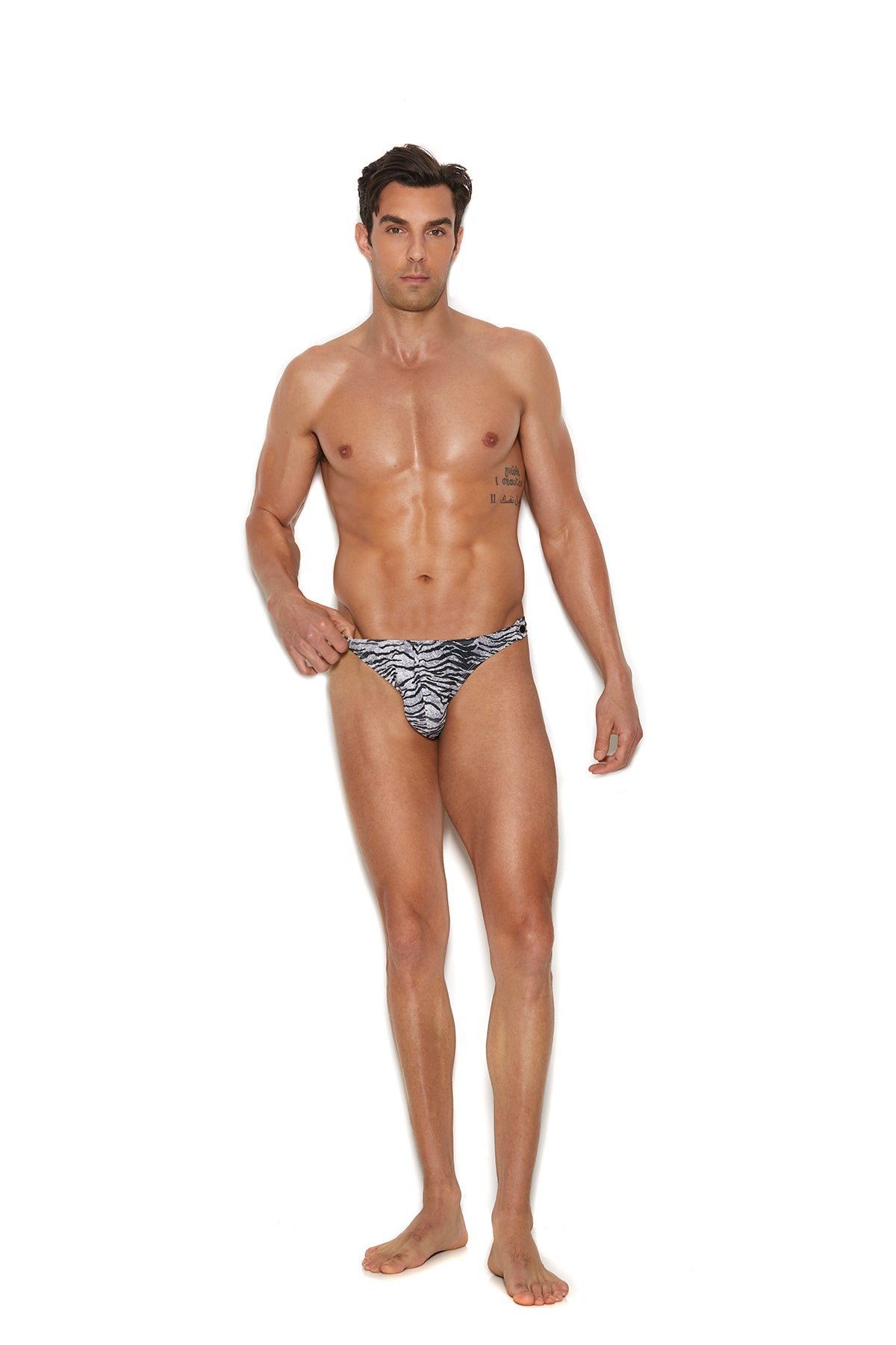 Men's snap closure thong