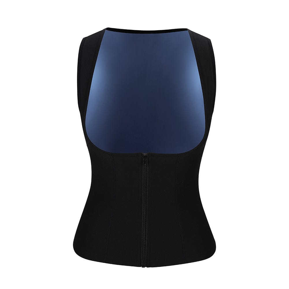 Blue Vest With Zipper Large Size Correct Posture