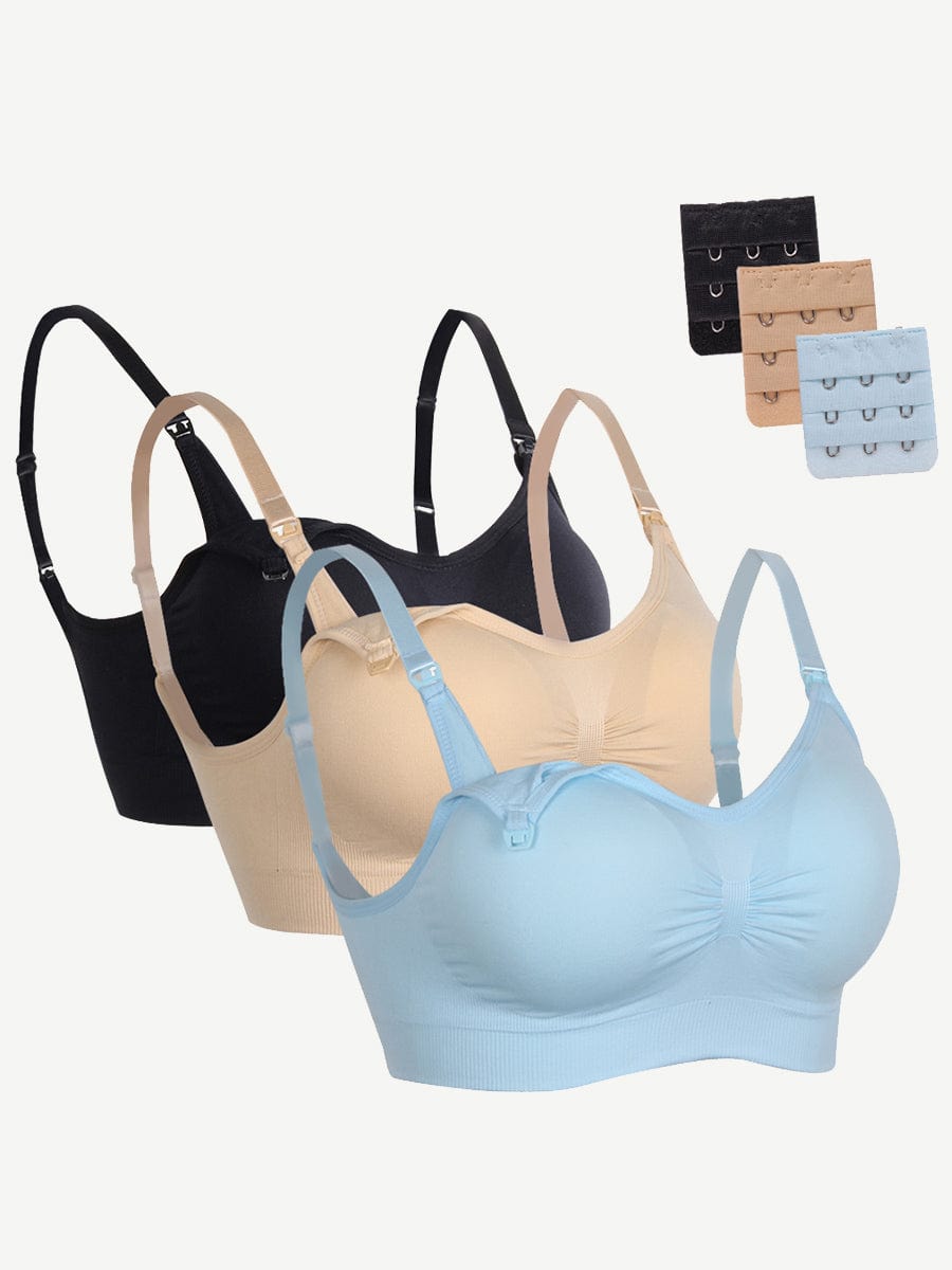 3 Pcs Wireless Seamless Breathable Adjustable Free Bra Extenders Bra