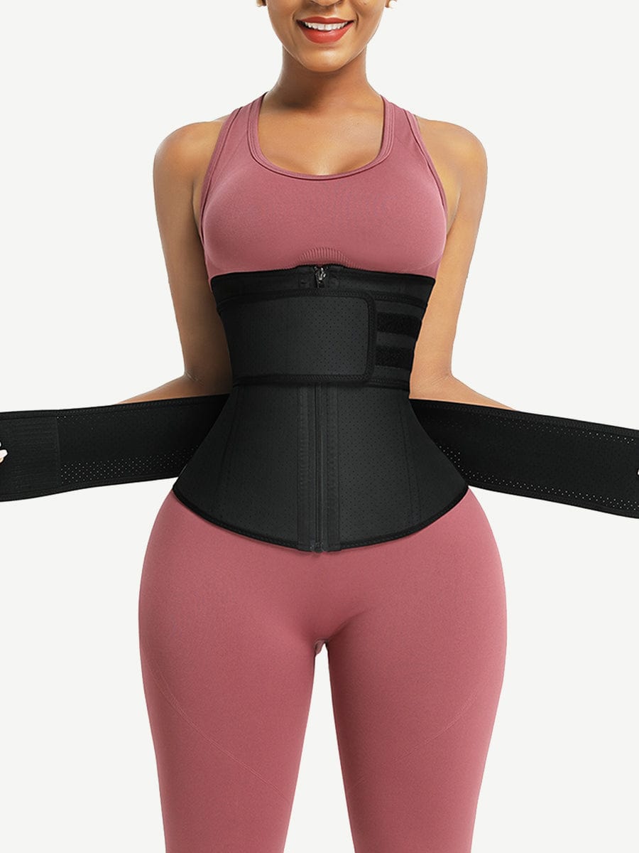 Punched Double Waist Belt Rubber Girdle