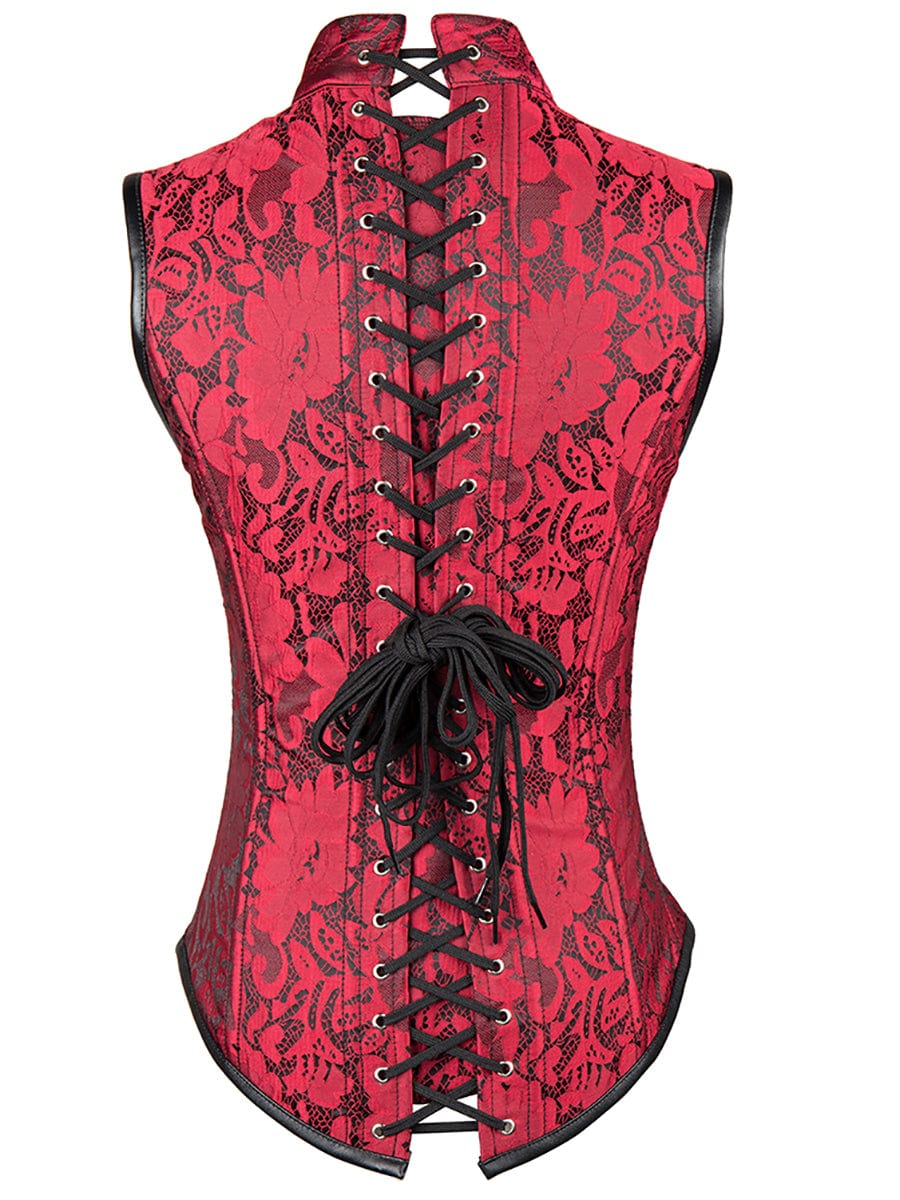 Bustier Corset Top Halloween Lace Up Gothic Corset Underbust waist Trainer