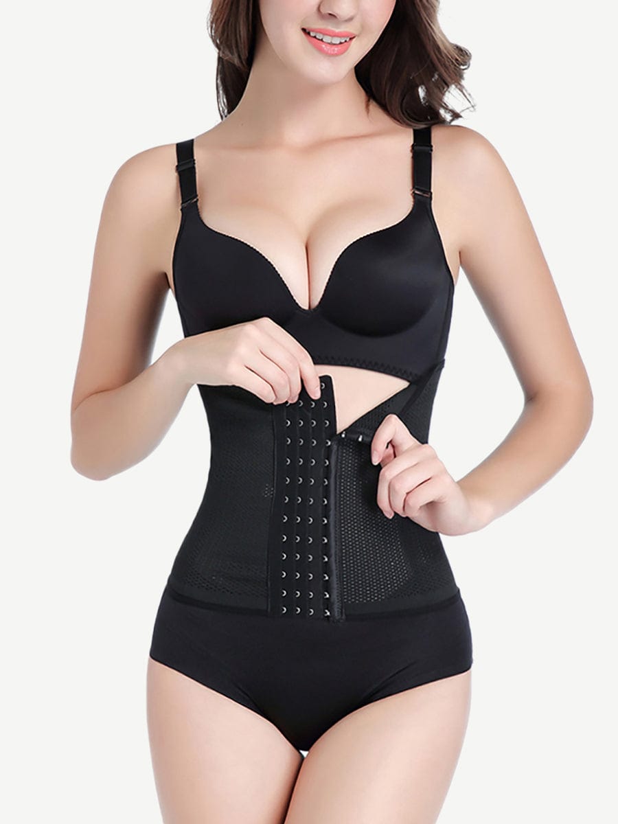 Staple Black Plus Size Hooks And Eyes Waist Slimmer Slim Fit