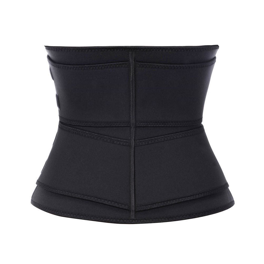 Athletic Waist Trainer Black Big Size Neoprene With Sticker Tummy Control