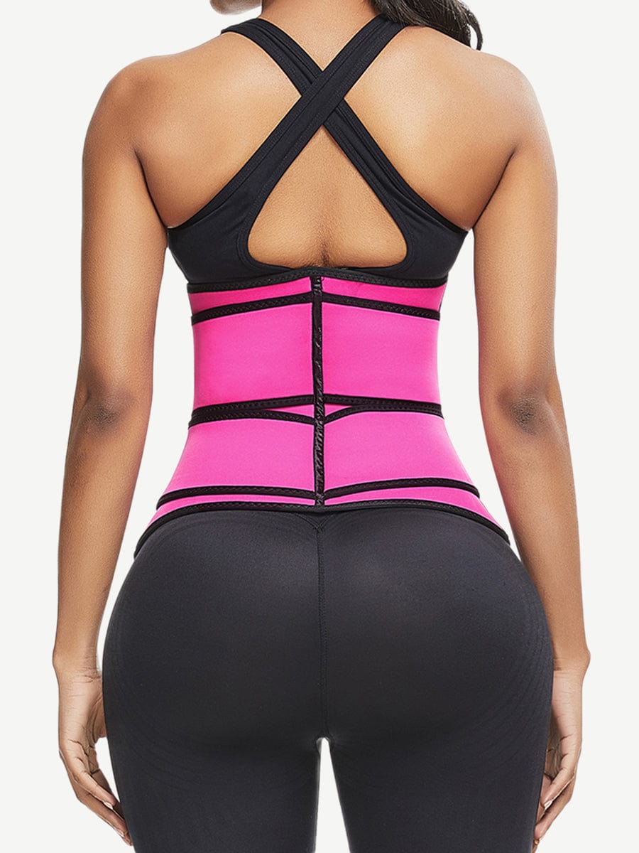 Athletic Waist Trainer Black Big Size Neoprene With Sticker Tummy Control