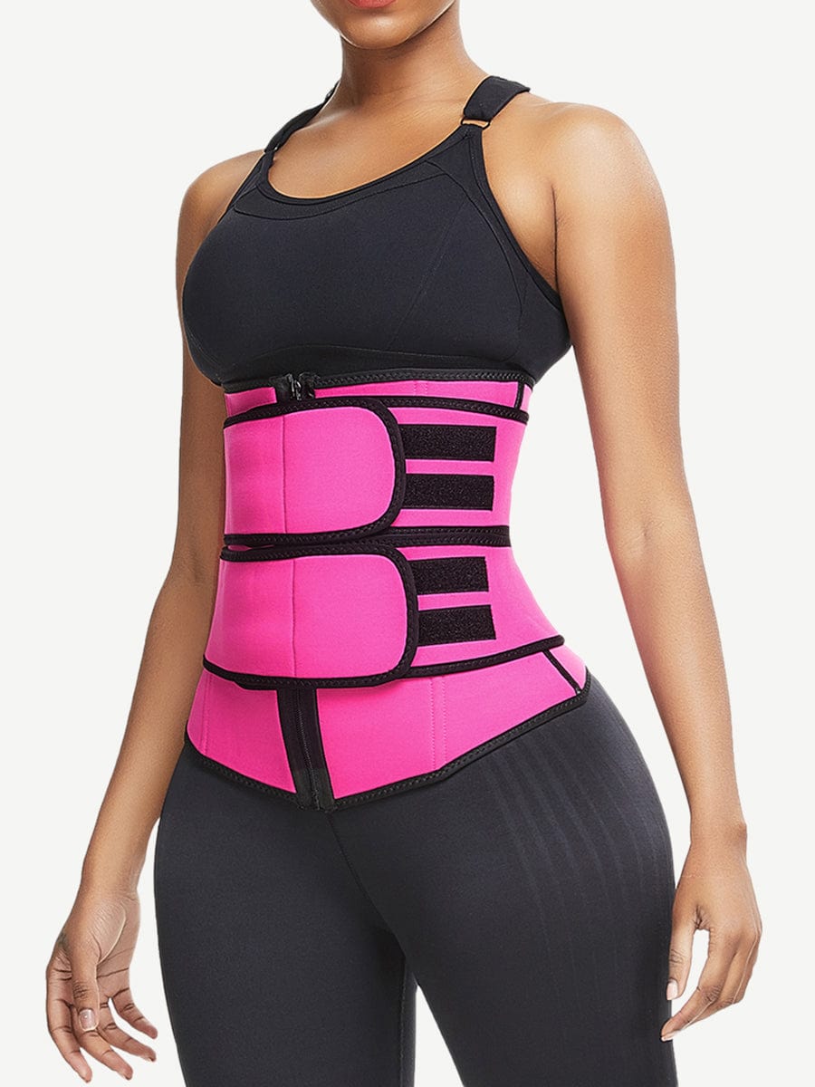 Athletic Waist Trainer Black Big Size Neoprene With Sticker Tummy Control