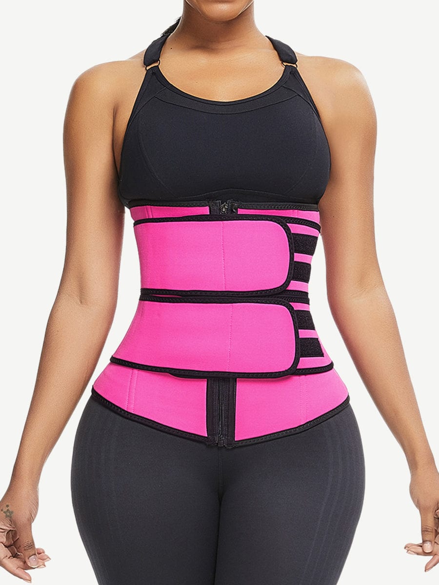 Athletic Waist Trainer Black Big Size Neoprene With Sticker Tummy Control