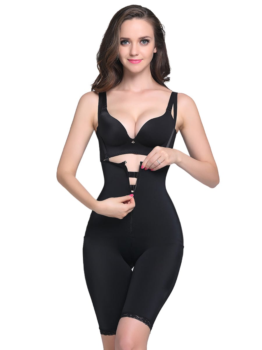 Curve Smoothing Front Zipper Latex Firm Control Body Shaper