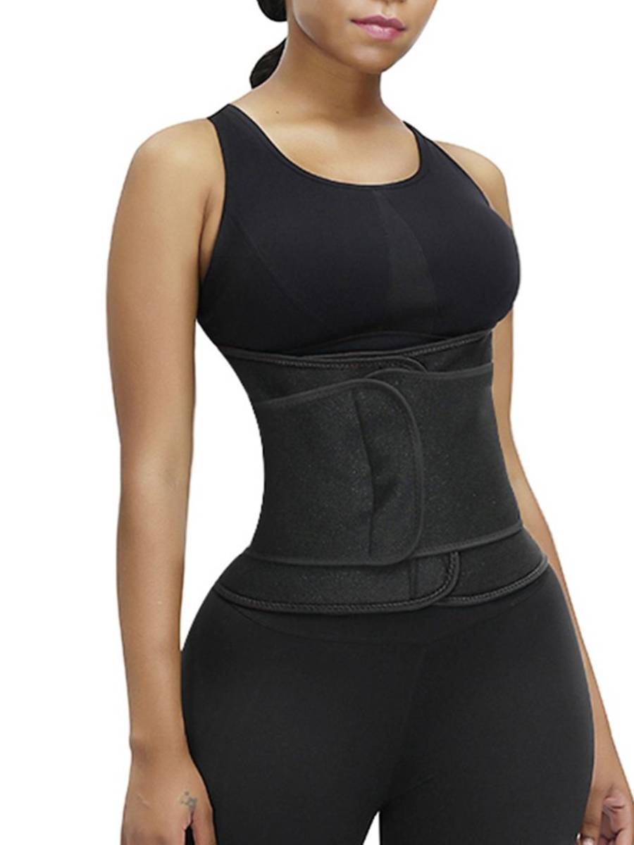 High Power Black Neoprene Waist Trainer Sticker Big Size Amazing Shape