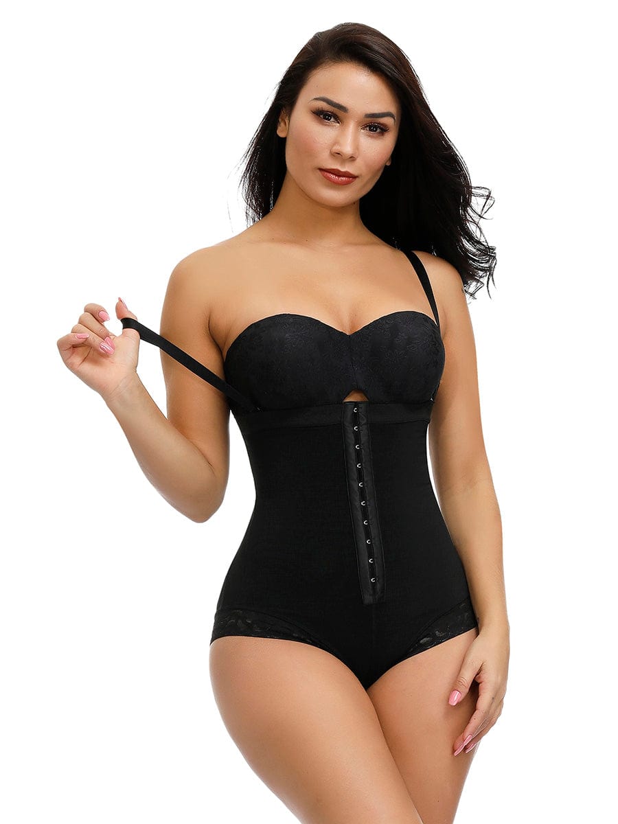 Body-Hugging High Waist Hook Front Plus Size Bodysuit Shape Medium Control Shapewear