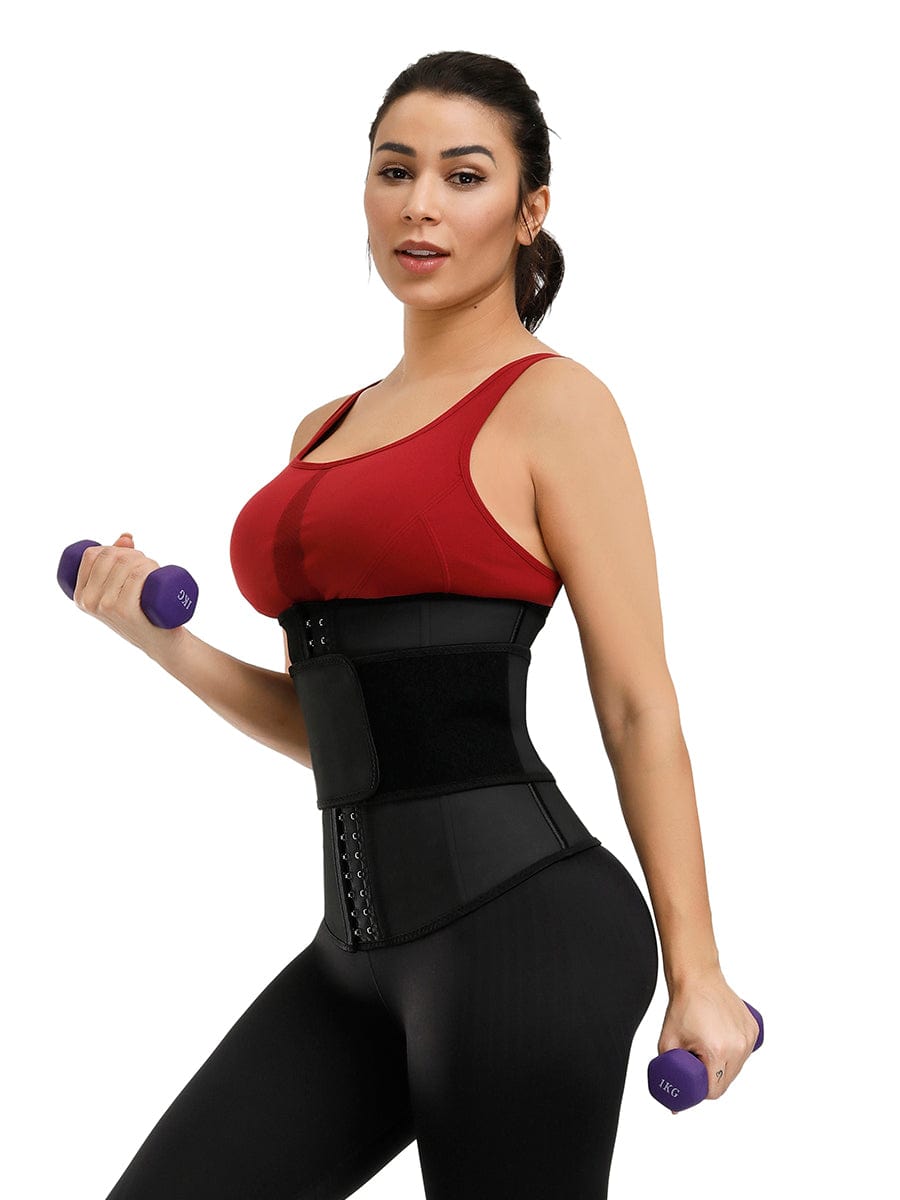 Faddish 3 Rows Hook Single Belt Strengthen Tummy Compression Workout Slimming Waist Trainer