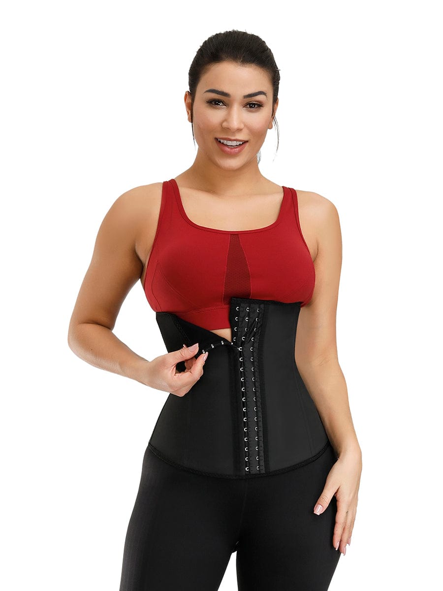 Faddish 3 Rows Hook Single Belt Strengthen Tummy Compression Workout Slimming Waist Trainer