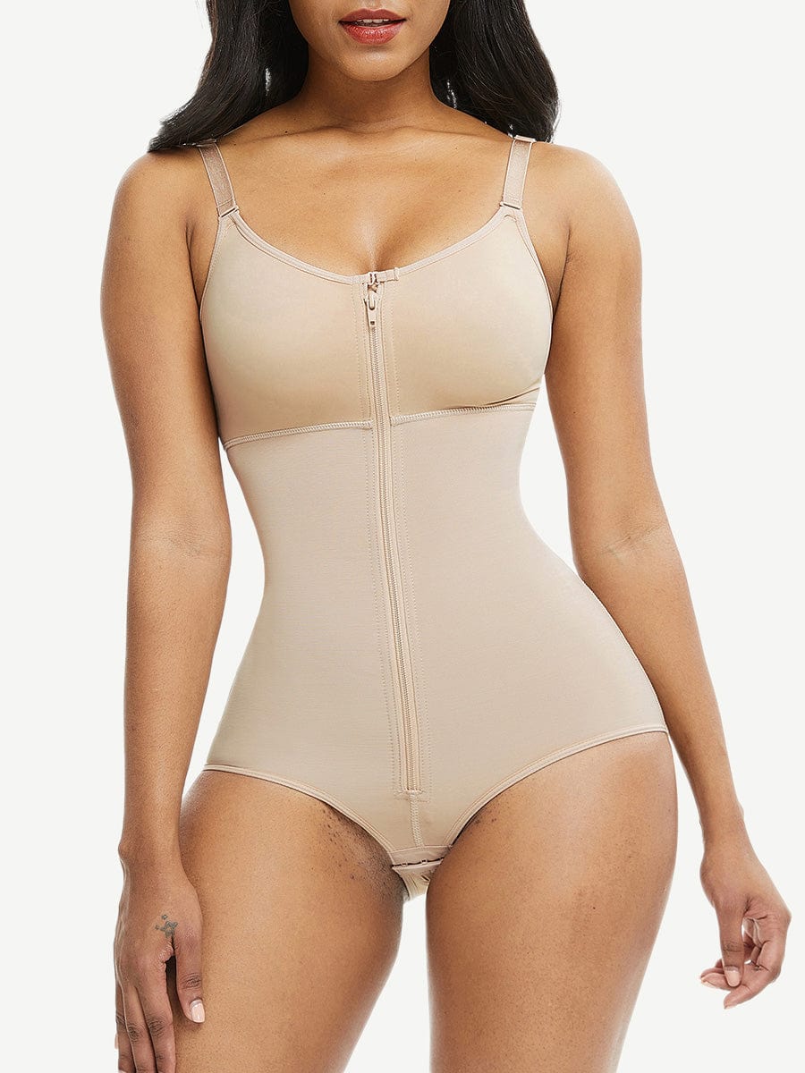 Large Size Full Body Shaper Front Zipper Smooth Abdomen