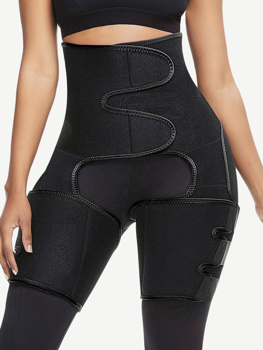 Neoprene Waist And Thigh Trainer Butt Lifting Black Slimming Leg