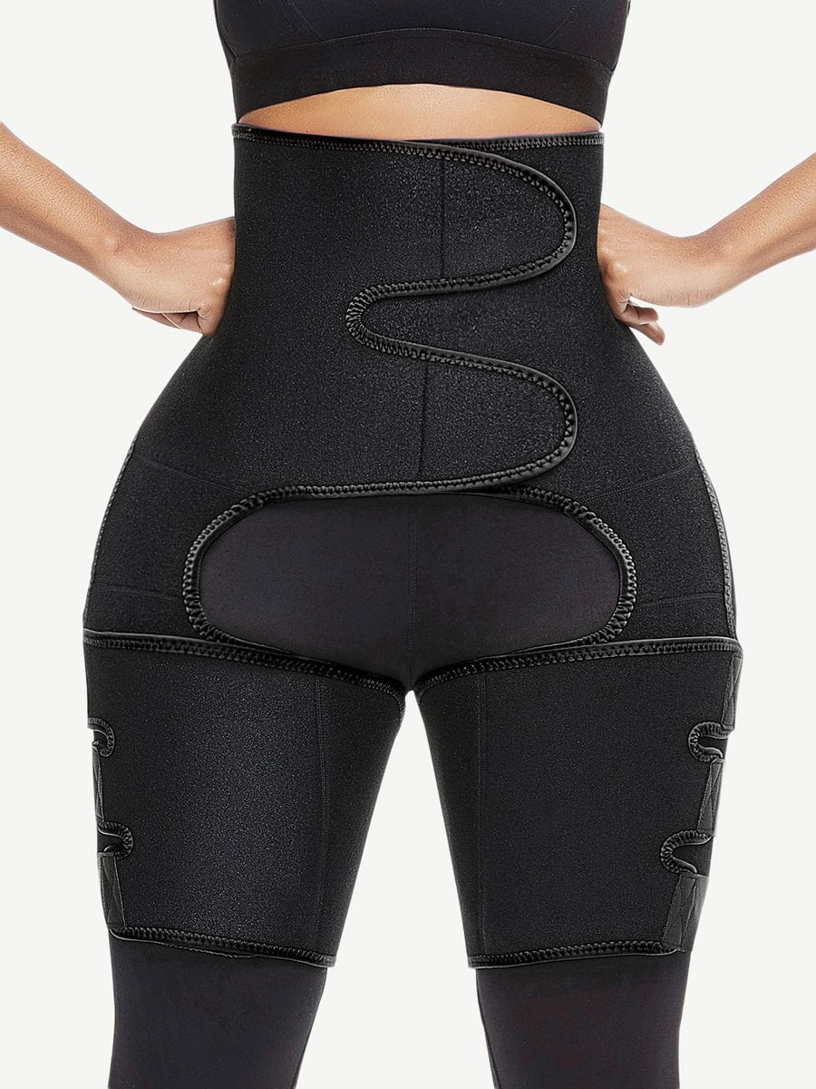 Neoprene Waist And Thigh Trainer Butt Lifting Black Slimming Leg