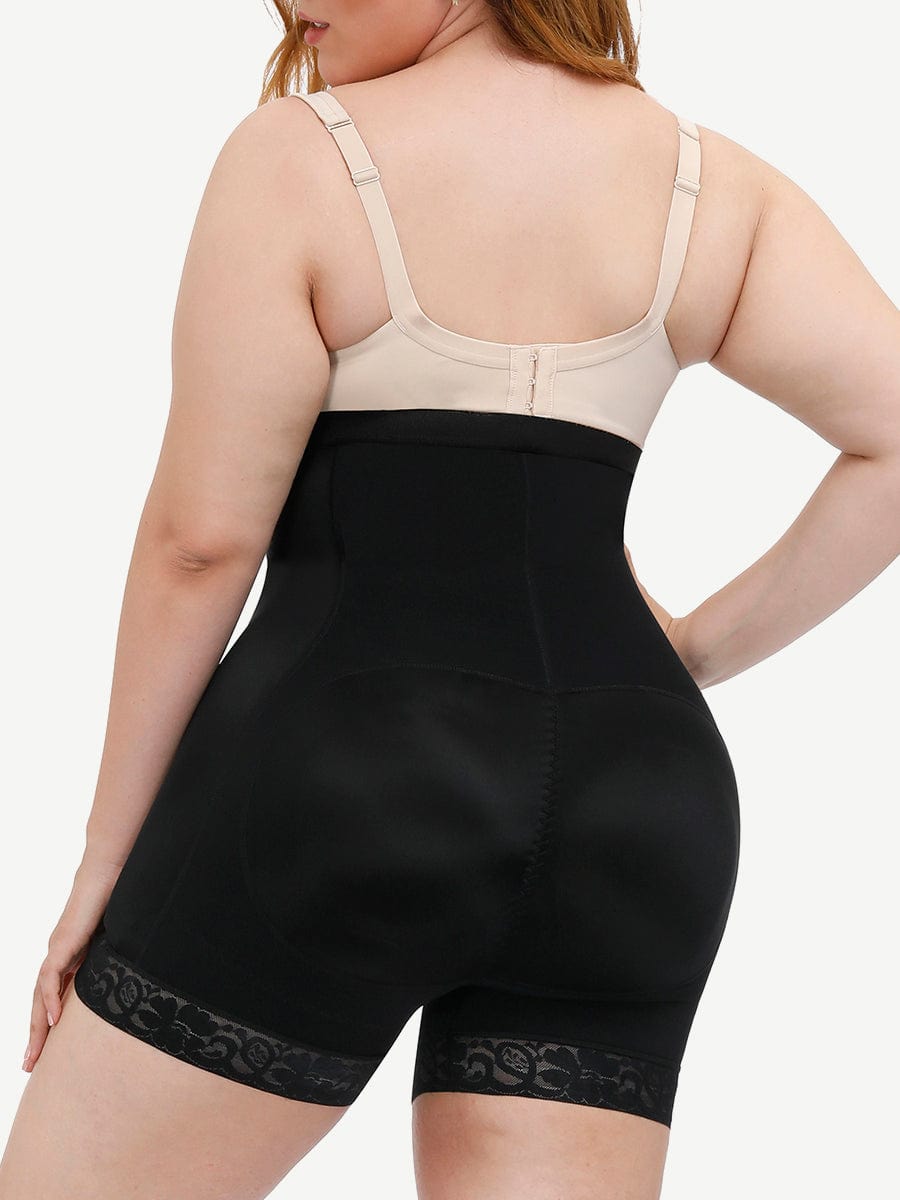 High Power Complexion Detachable Pads Shaper Shorts Lace Trim