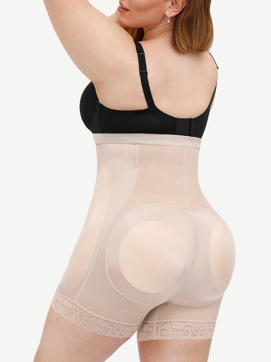 High Power Complexion Detachable Pads Shaper Shorts Lace Trim