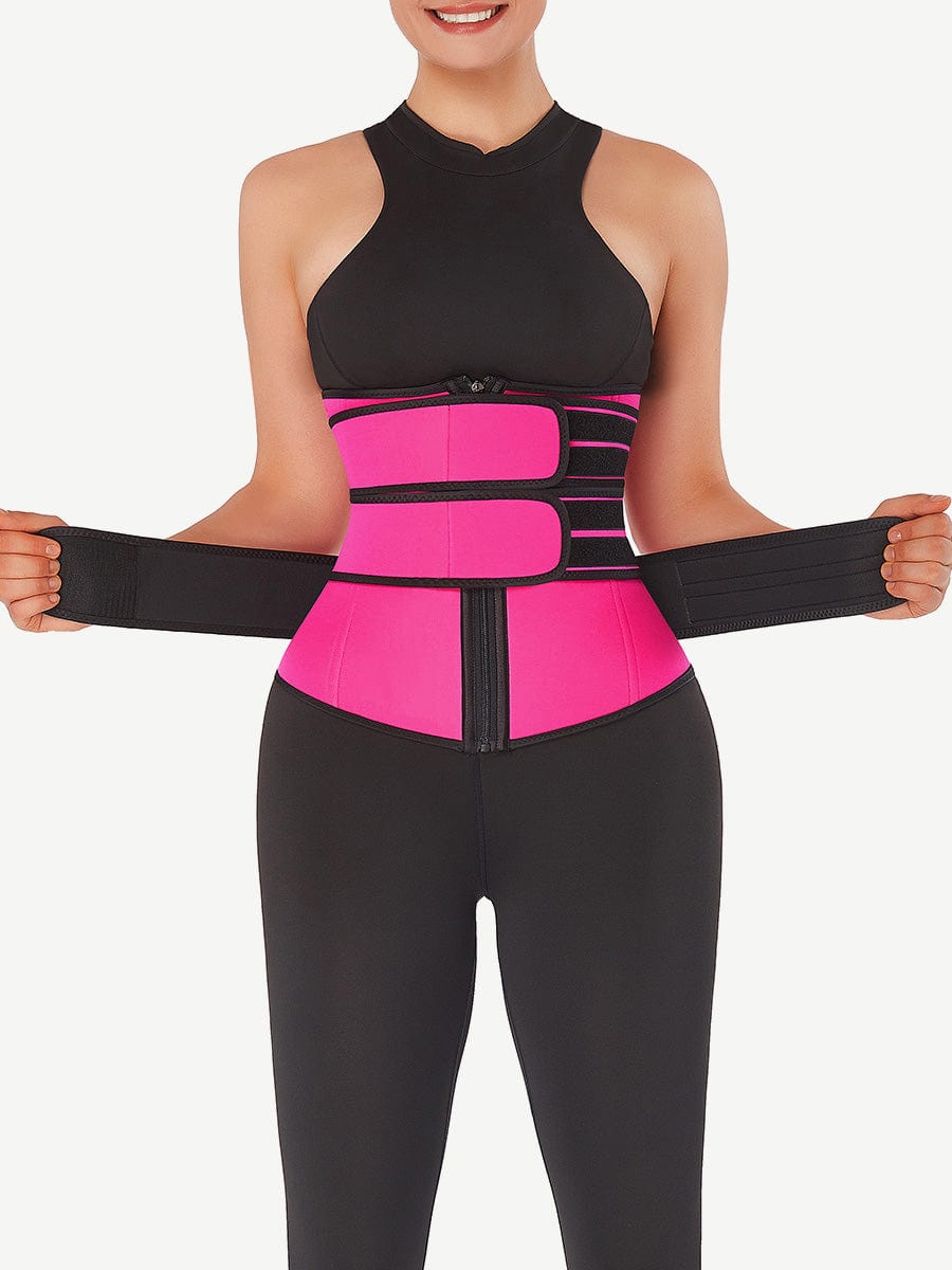 Three Belt Neoprene Plus Size Sauna Waist Trainer Higher Power