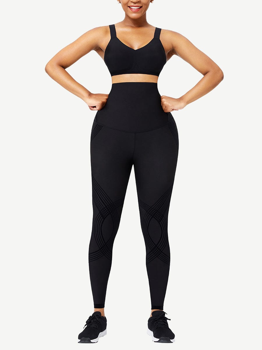 Seamless High Waist 3D Print Legging Curve Smoothing