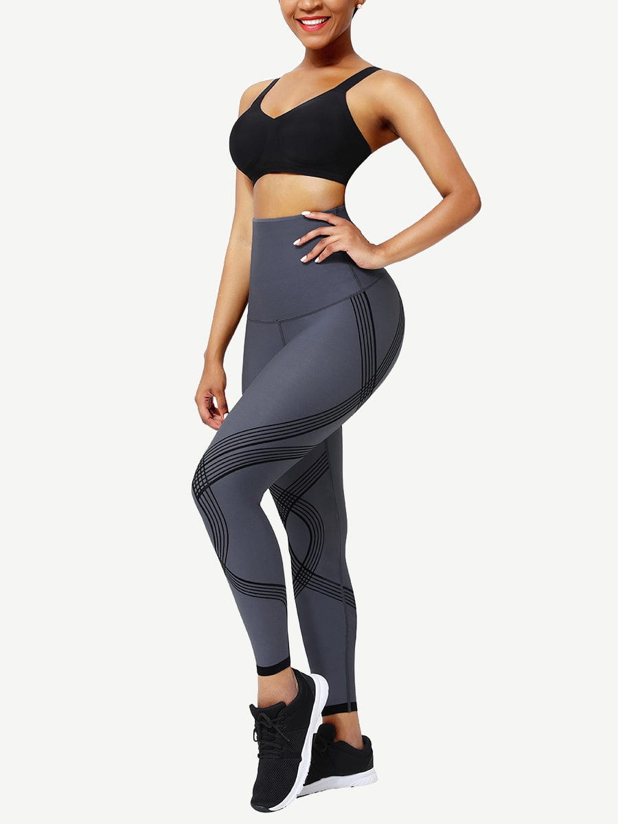 Seamless High Waist 3D Print Legging Curve Smoothing