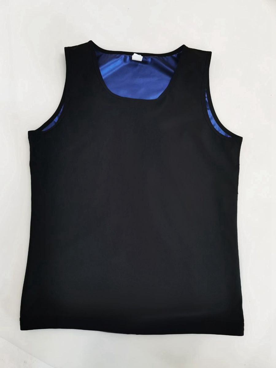 Blue Large Size Vest Shaper Round Collar For Fitness