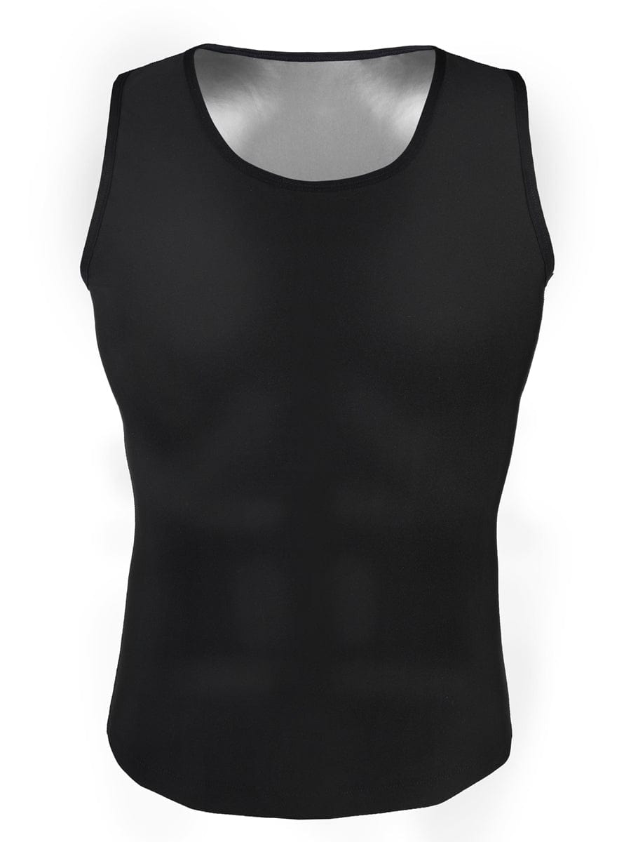 Blue Large Size Vest Shaper Round Collar For Fitness