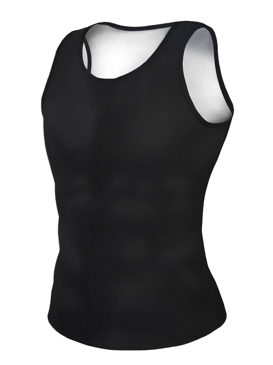 Blue Large Size Vest Shaper Round Collar For Fitness