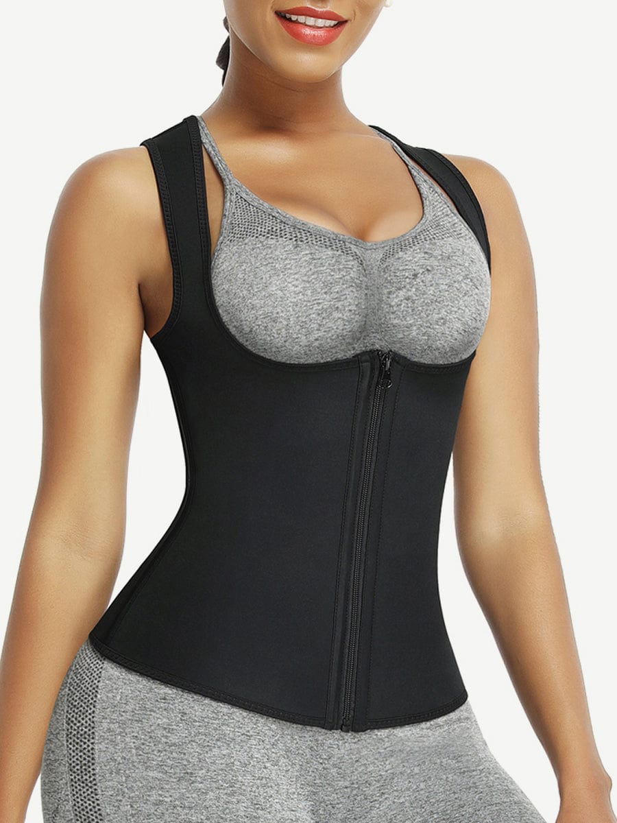 Neoprene Waist Trainer Vest With Front Zipper