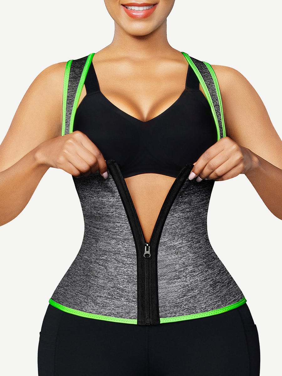 Neoprene Waist Trainer Vest With Front Zipper