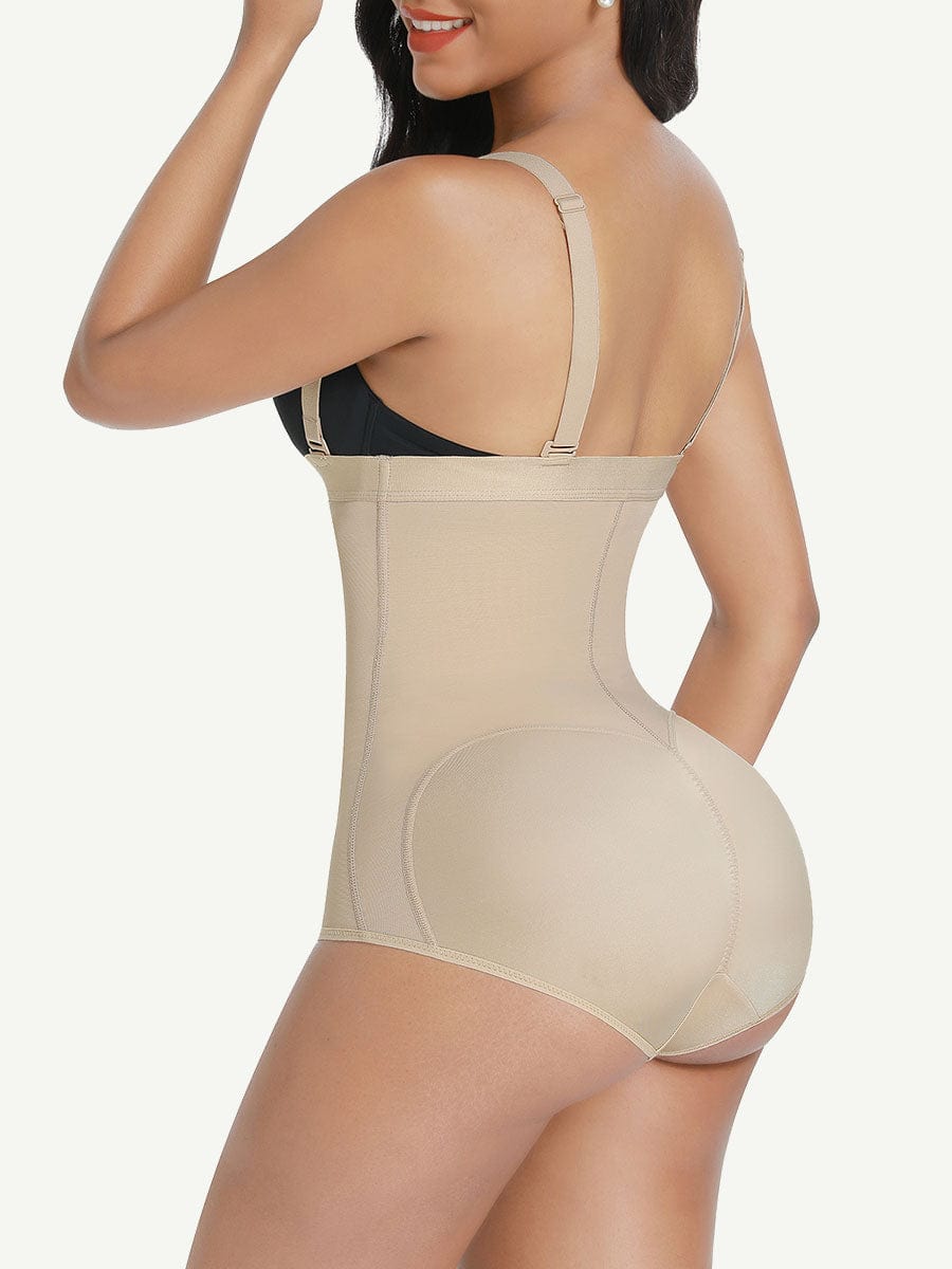 High Waist Shaper Shorts With Two Steel Bones and Zip