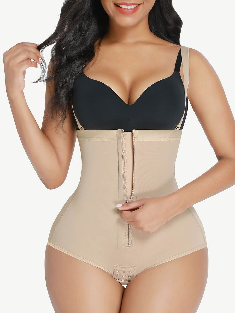 High Waist Shaper Shorts With Two Steel Bones and Zip