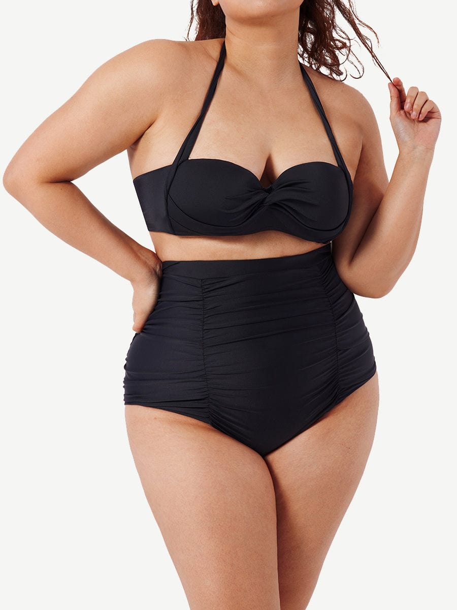 Shapewear Tankini With Strappy Detail And Bra Twist Knot Design