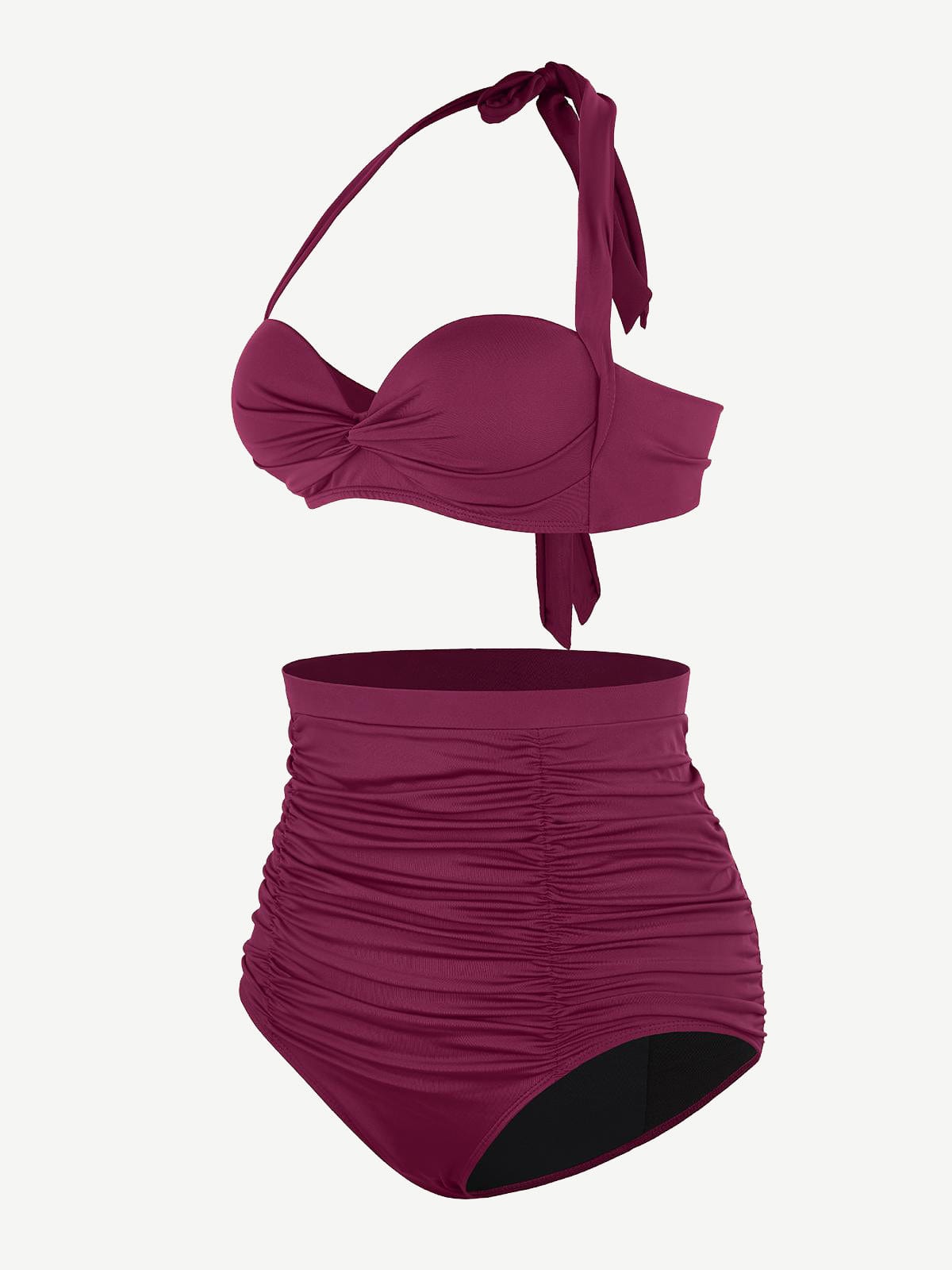 Shapewear Tankini With Strappy Detail And Bra Twist Knot Design