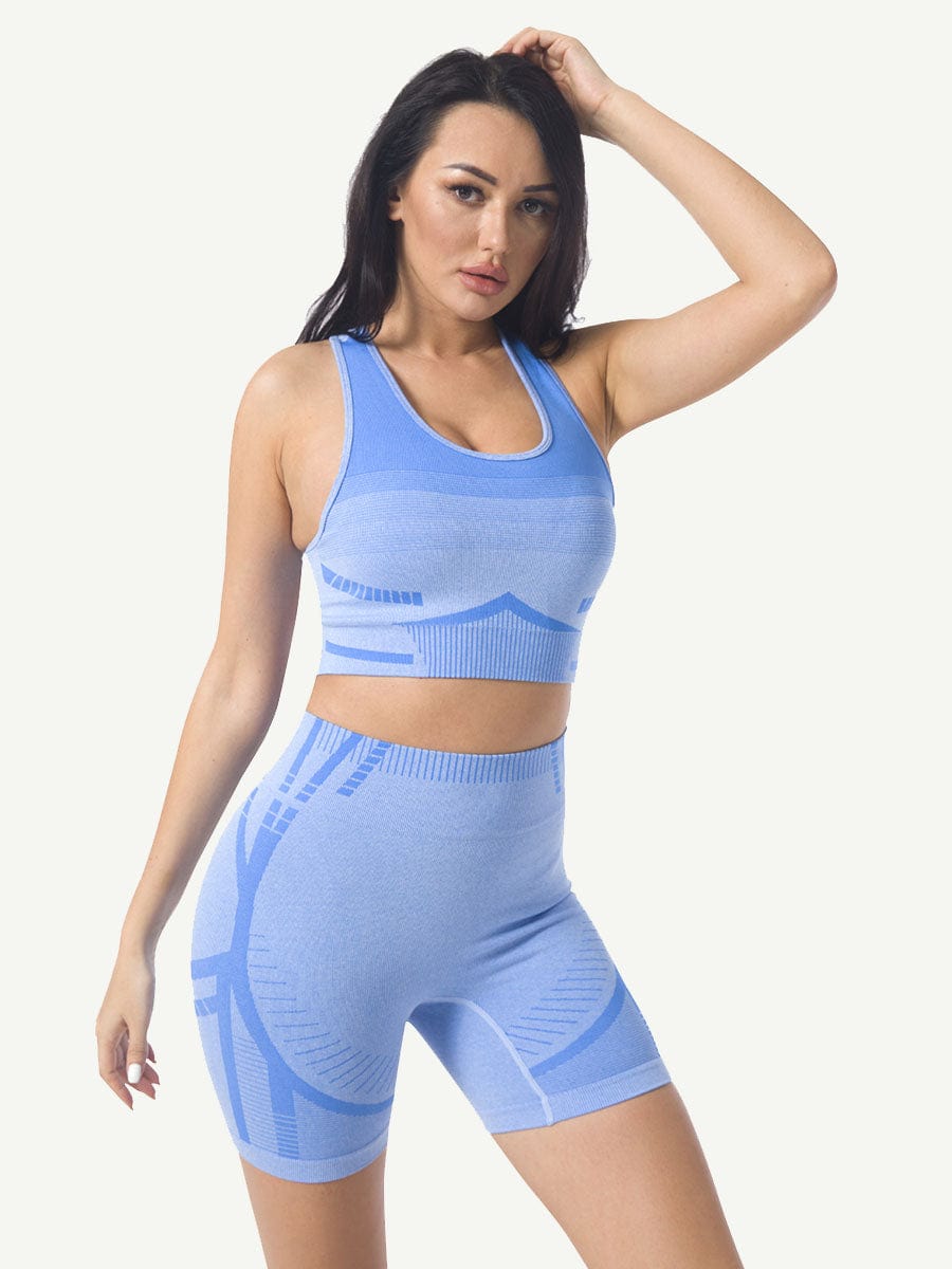 Seamless Yoga Short Sets Fashion Gymwear