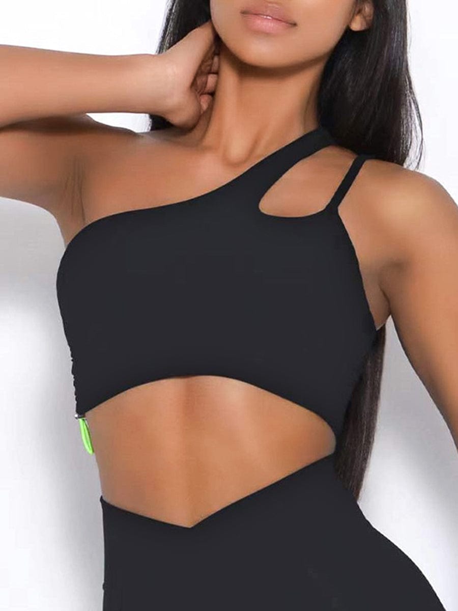 Women's One Shoulder Strap Sport Bra