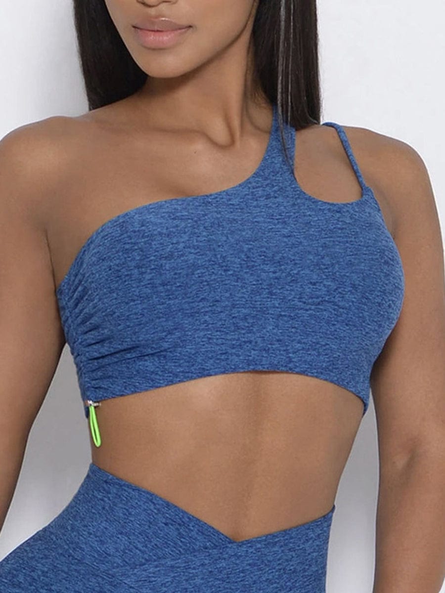 Women's One Shoulder Strap Sport Bra