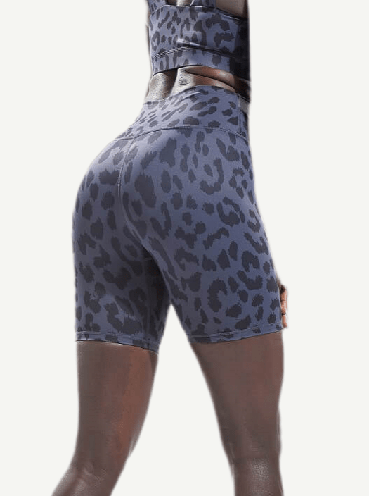 Leopard High Waist Biker Shortsit