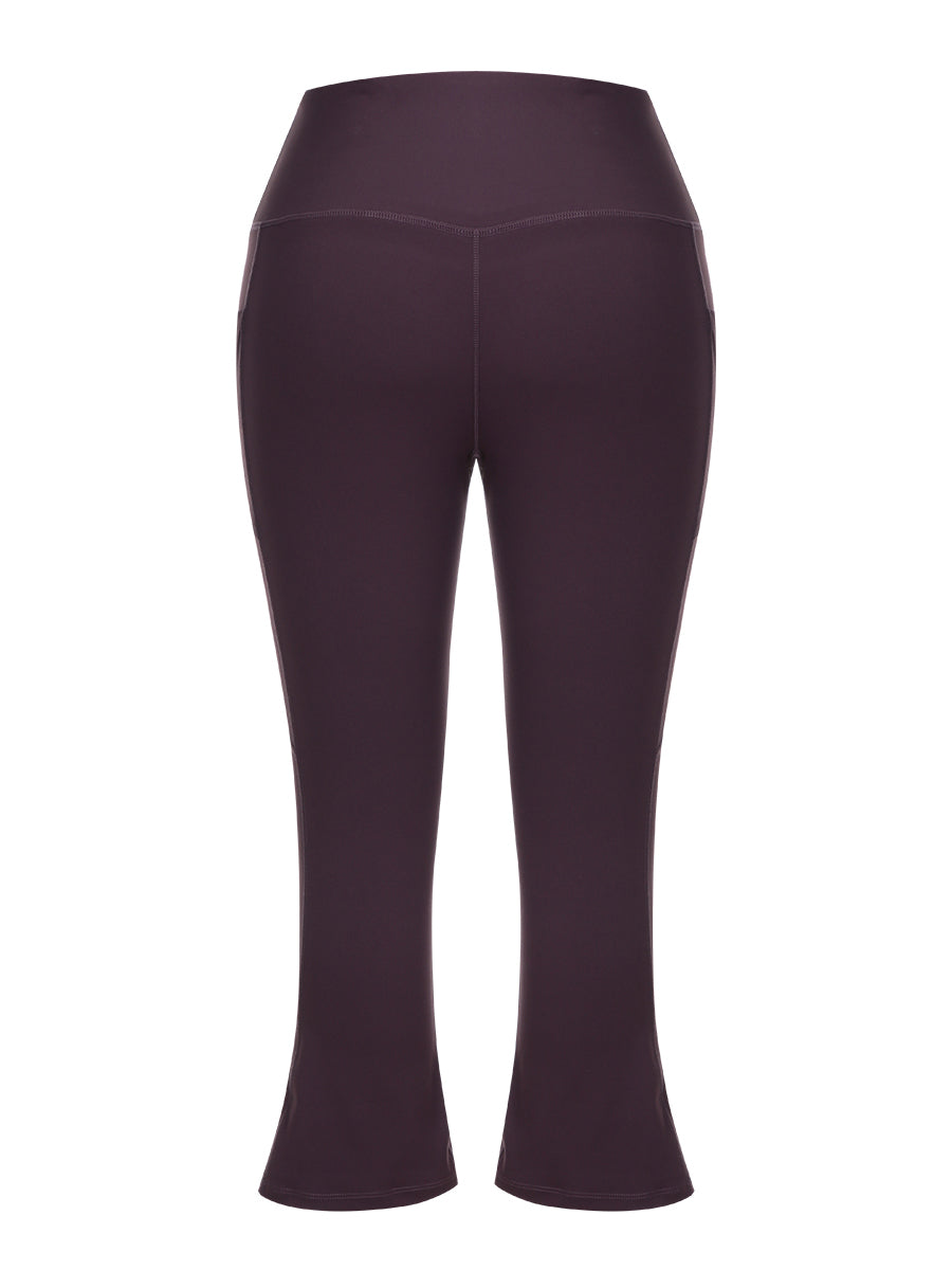 Exquisite Black High Rise Keen-Length Yoga Pants Women's Essentials