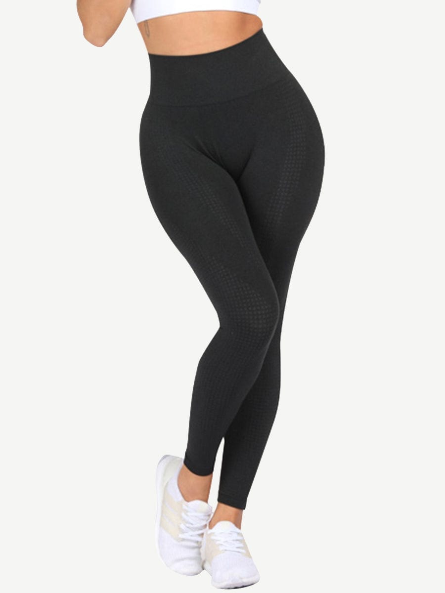 Shop Blue High Waist Yoga Leggings Full Length Elasticated