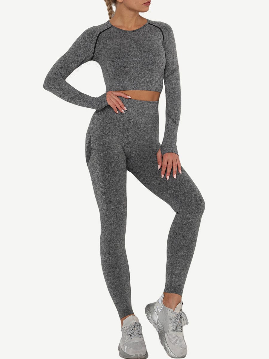 Sport Suit Raglan Sleeve High Rise For Walking