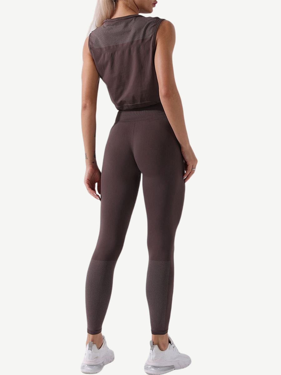 Seamless Tank Top High Waist Leggings Sports Series