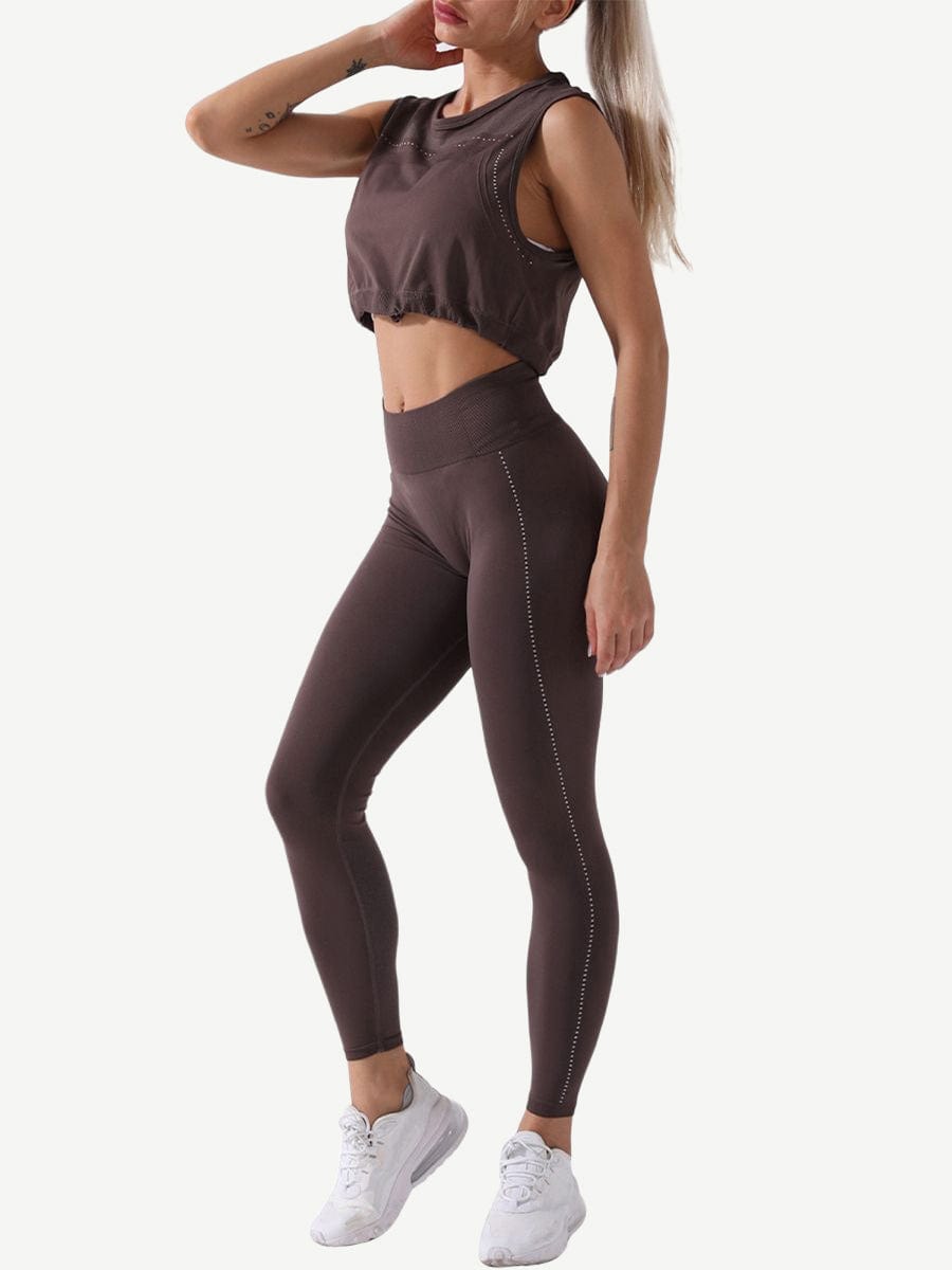 Seamless Tank Top High Waist Leggings Sports Series