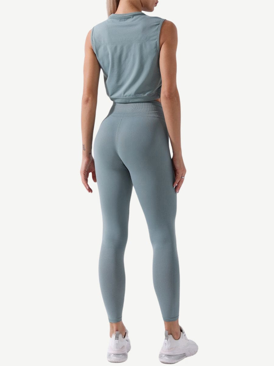 Seamless Tank Top High Waist Leggings Sports Series