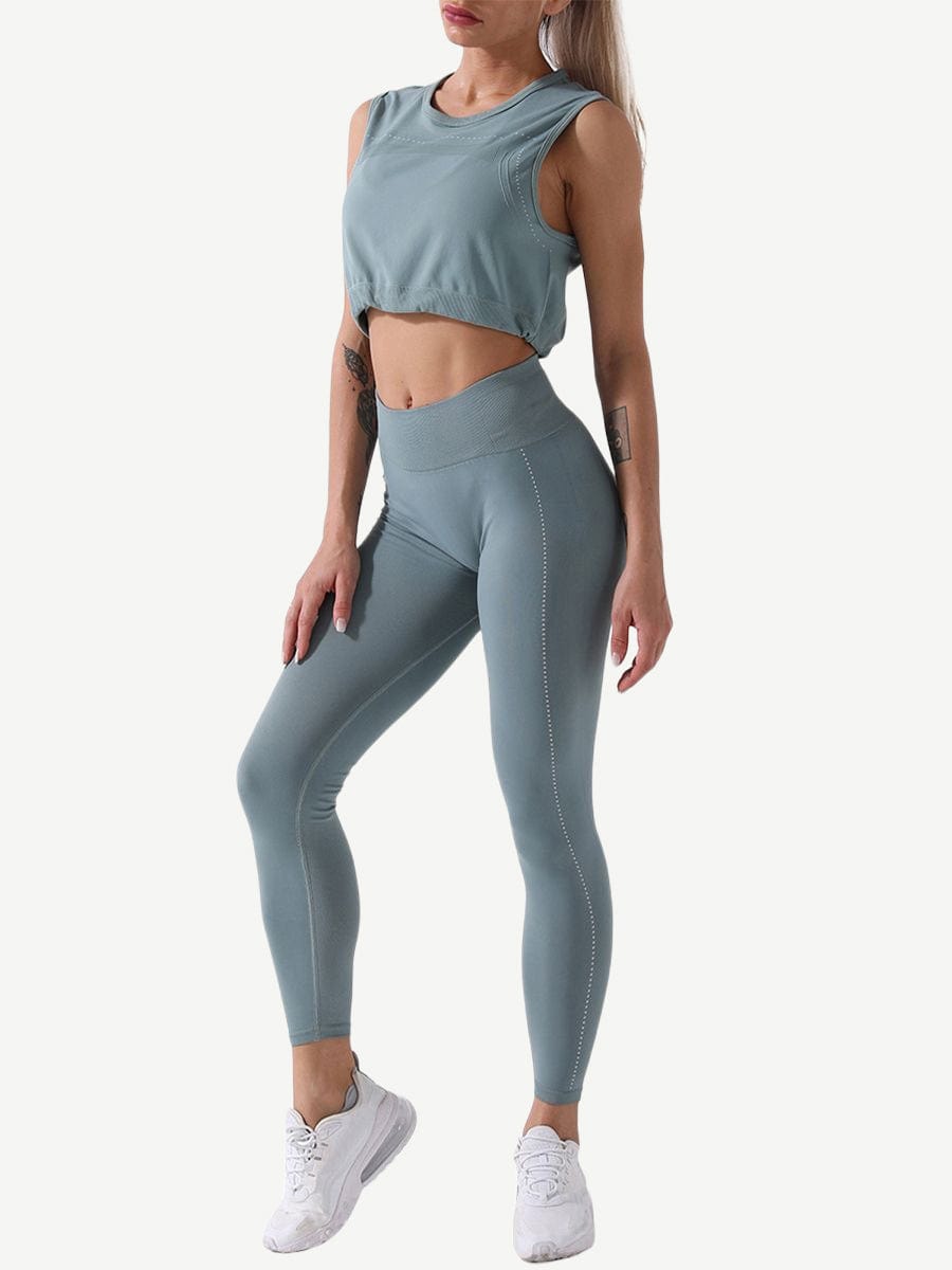 Seamless Tank Top High Waist Leggings Sports Series