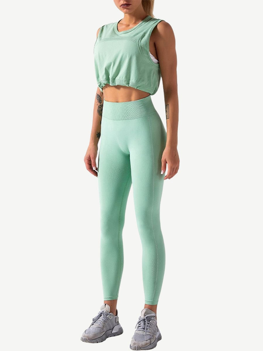 Seamless Tank Top High Waist Leggings Sports Series