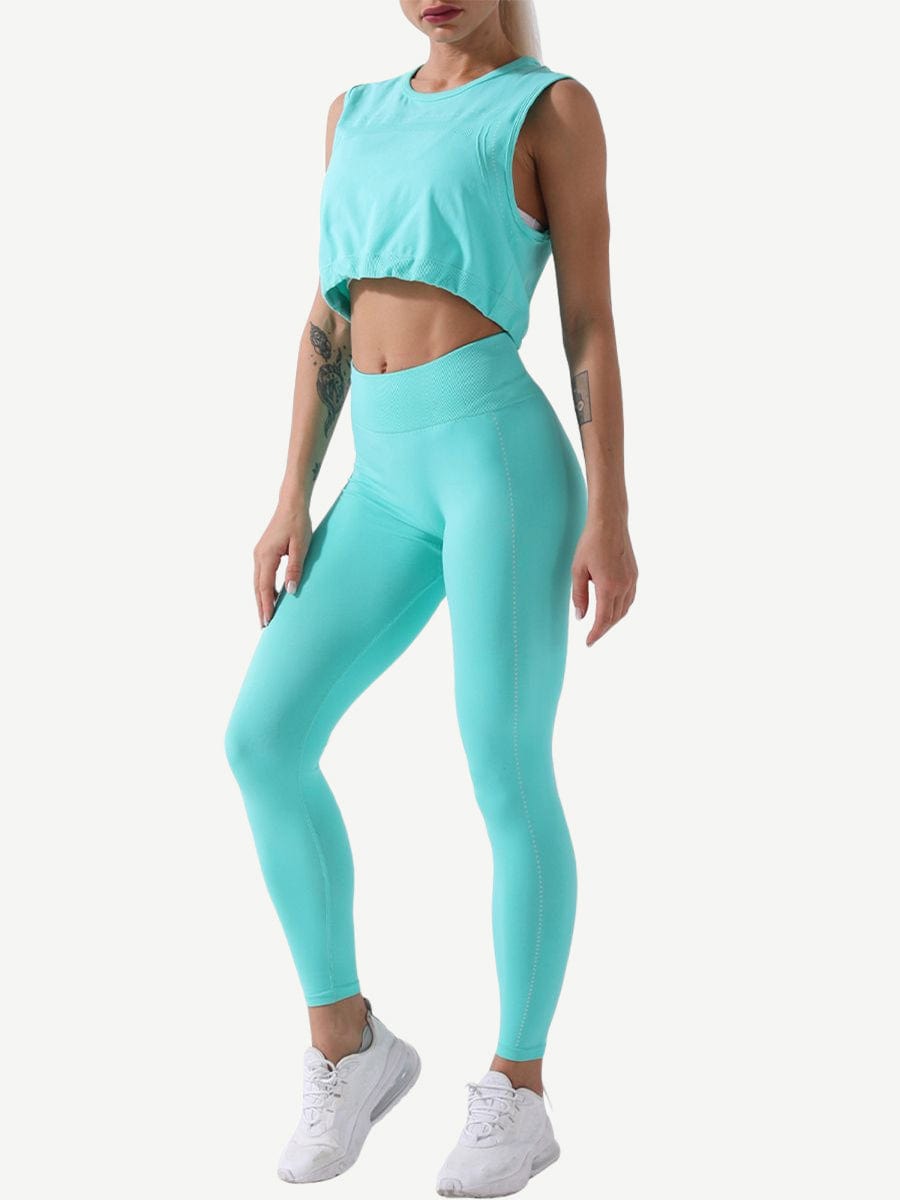 Seamless Tank Top High Waist Leggings Sports Series